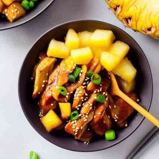 Chicken Teriyaki Pineapple Bowl