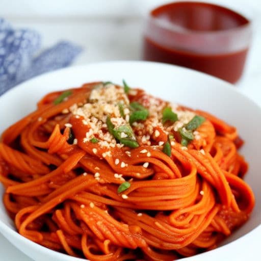 Vegan Creamy Korean Gochujang Pasta